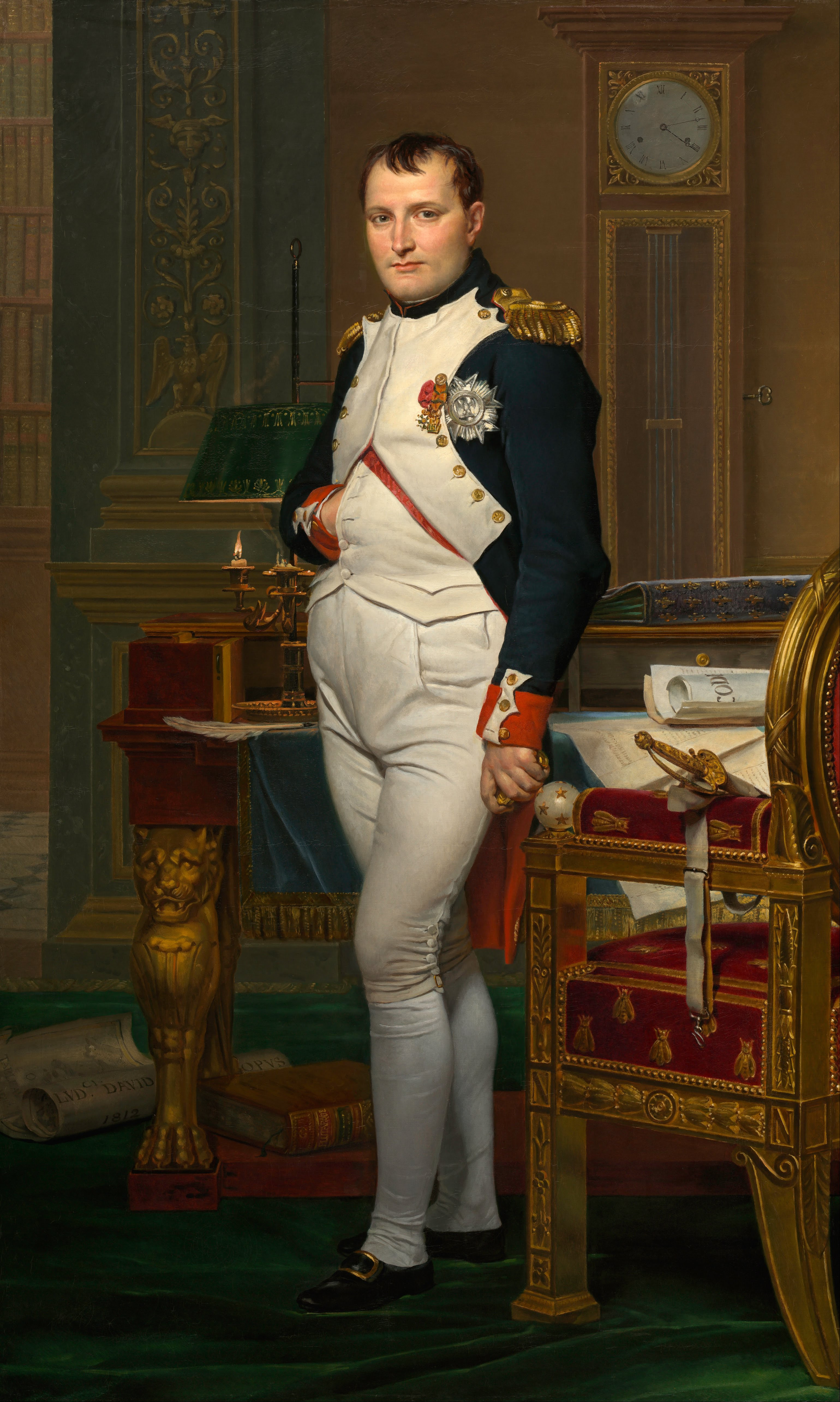 Napoleon Bonaparte — hidden hand portrait by Jacques-Louis David